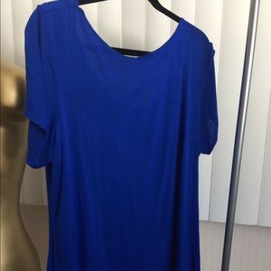 SOLD!!!     Rachel Rachel Blue Shirt With Draping..2X